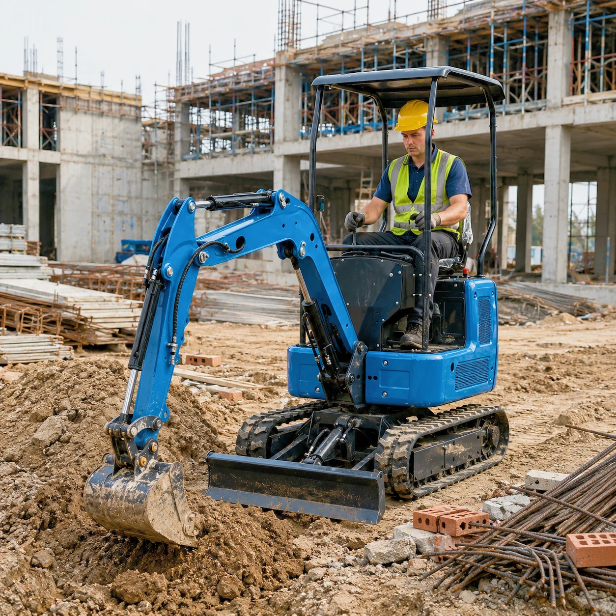 Farming Jobs - Mini-excavatrice compacte multifonctionnelle personnalisée pour la