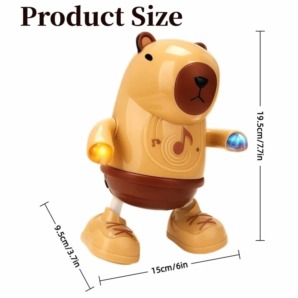 Singing Dance Electric Capybara Toys Left Right Dance Swinging Hands Capybara Dancing Toy with Music Lighting Durable