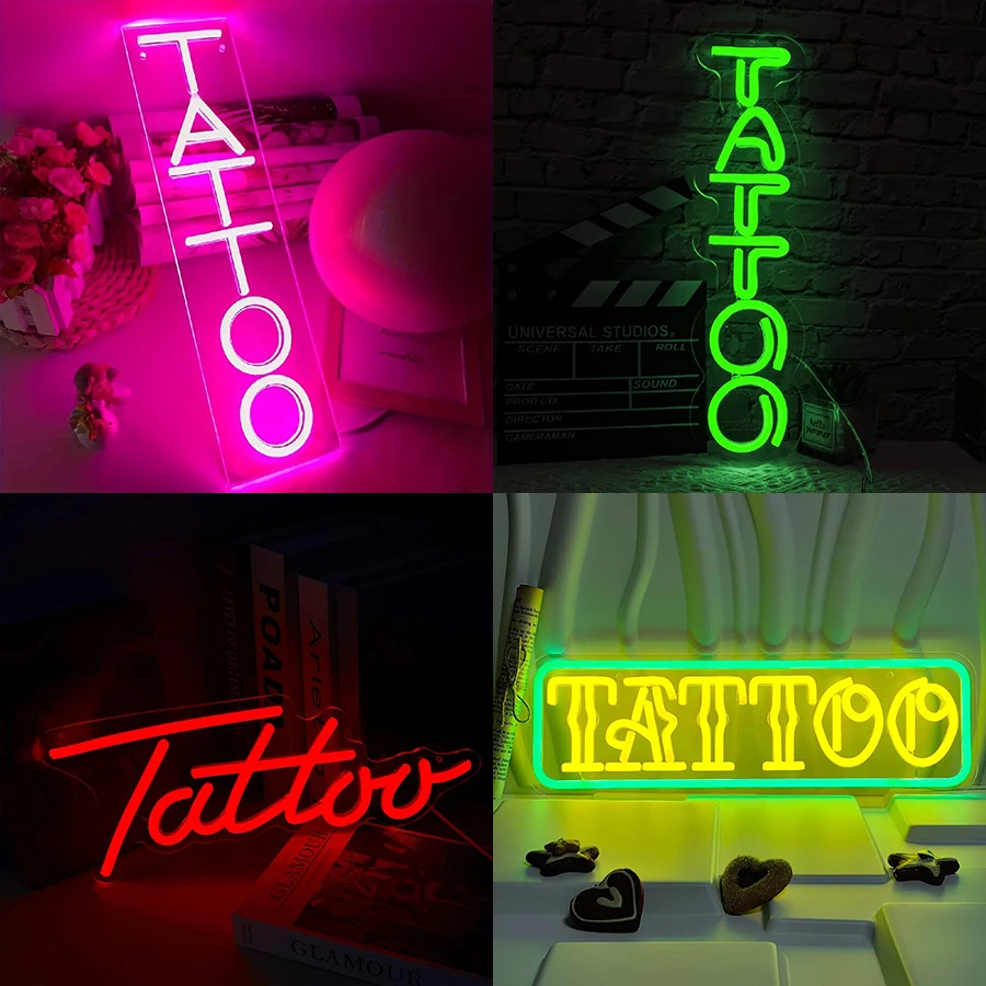 Letrero de neón de tatuaje para salón de belleza, decoración de Arte de pared LED para Spa, salón de belleza, cejas de uñas, salón de belleza, estudio, tiendas de negocios, logotipo de tiendas de barbería