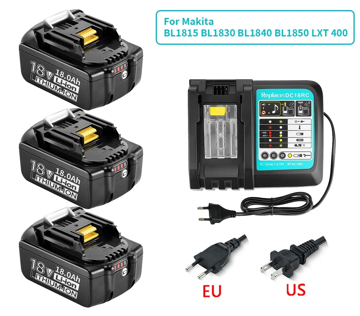 

Free Shipping100% Original Makita 18V 18000mAh Rechargeable Power Tools Battery with LED Li-ion Replacement LXT BL1860B BL1860 B