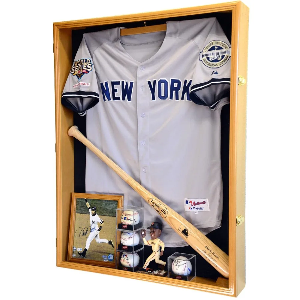 Extra Deep Jacket, Uniform, Jersey Shadow Box Display Case Cabinet w/98% UV Protection, Customized
