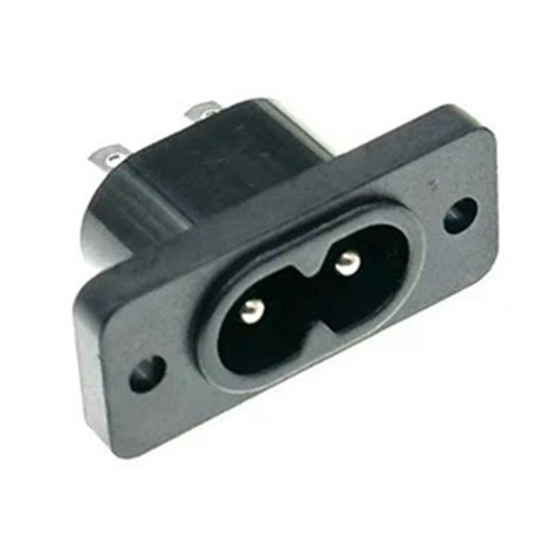  Reliable C8 Panel Mount Plug Adapter Offering Safe Power Handling For Various Devices Power Outlet Embedded Connectors