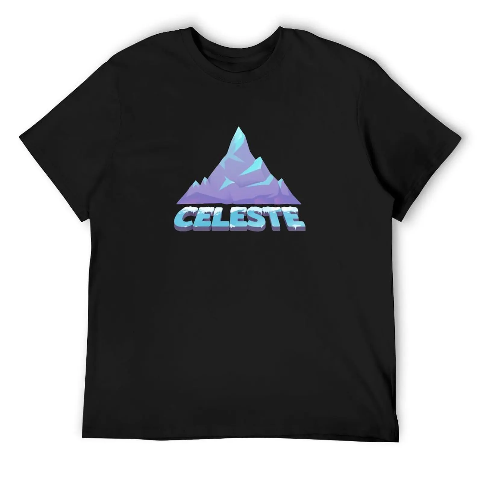 Celeste Game Mountain T-Shirt vintage customs sublime tees heavy weight t shirts for men