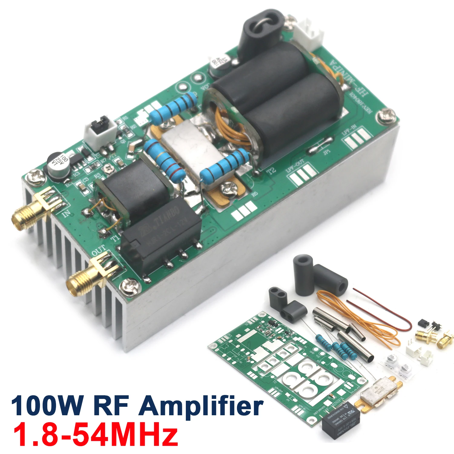 1.8Mhz-54MHz 100W Short Wave RF POWER Amplifier HF SSB Linear Amplifiers F/ YAESU FT-817 KX3 IC-703 CW AM FM HAM Radio SW AMP