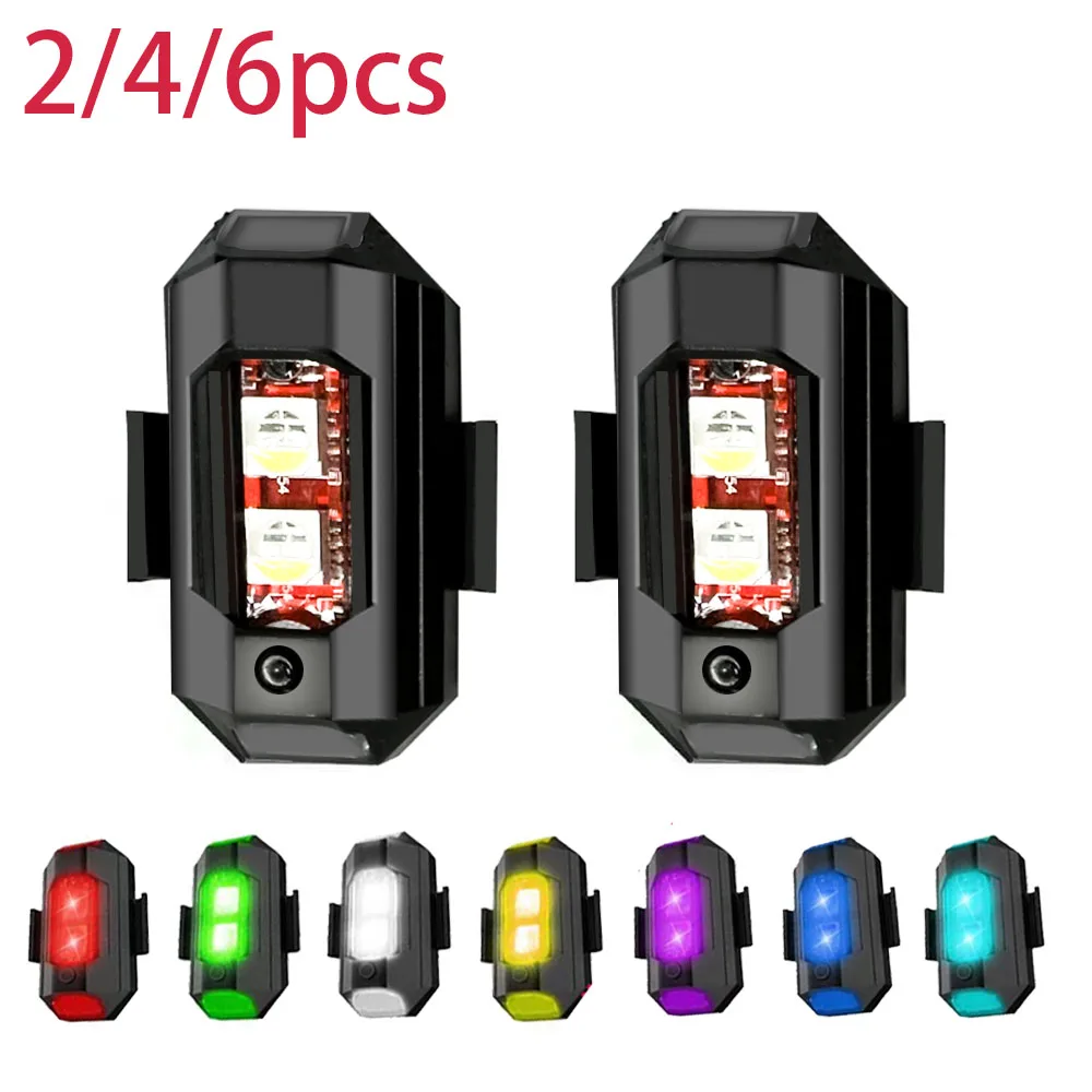 Motorcycle Led Mini Signal Light Drone Strobe Light 7 Colors Turn Signal LED For Car Bike