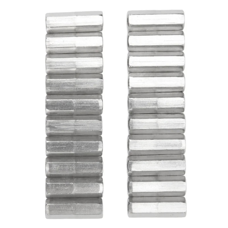 20 Pcs Hex Coupling Nut M5x0.8 L25mm Rust Corrosion Resistance Stainless Steel Threaded Rod Connectors
