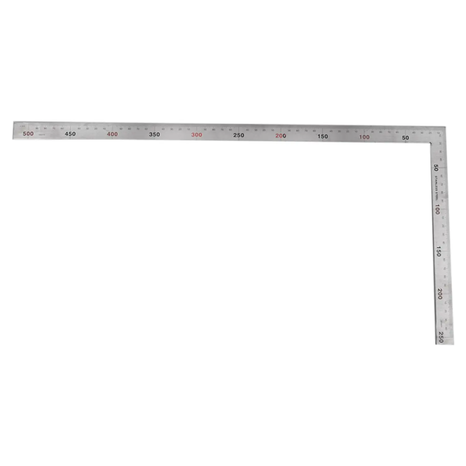 Stainless Steel 25x50cm 90 Degree Angle Try Square Ruler Measure Tool