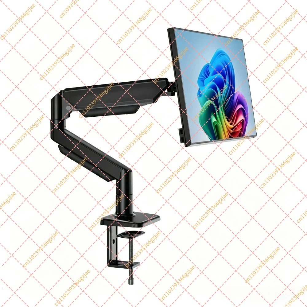 Dual Monitor Mount with Gas Spring, Multi-Function Single Double Arm Screen Bracket for Universal Base