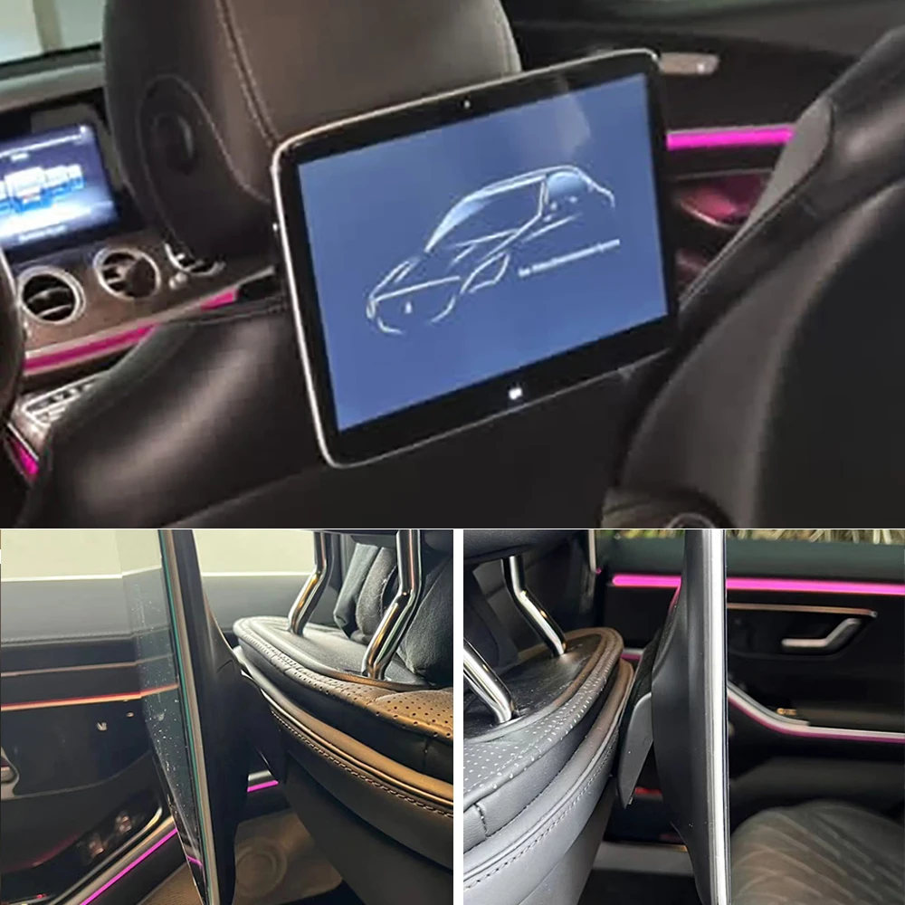 Android Headrest Monitor With Touch Screen Mirror Link Fit For Mercedes-Benz S Class W223 S450 Car Rear Seat Player Online Video