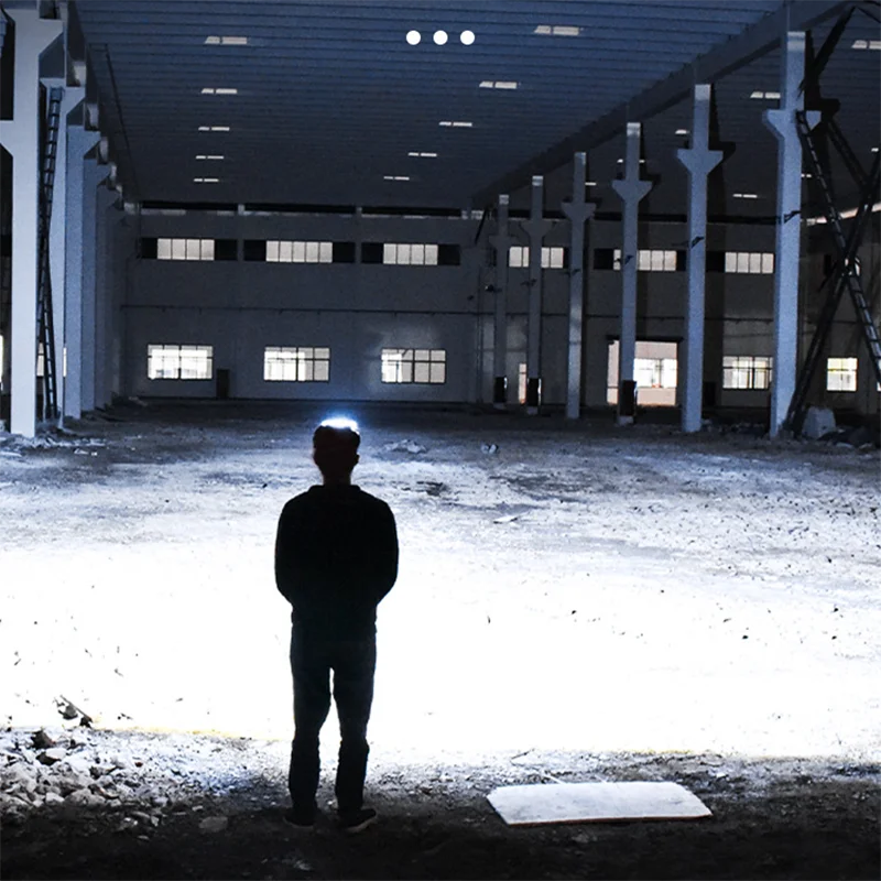 Super Bright LED Headlamp White+Yellow Light USB Rechargeable Head Light Motion Sensor Powerful Headlight Outdoor Camping Lamp