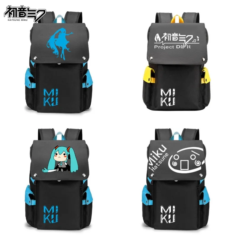 

Hatsune Miku Anime New Student School Shoulder Bag Business Multifunctional Large Capacity Computer Bag Travel Backpack Gift