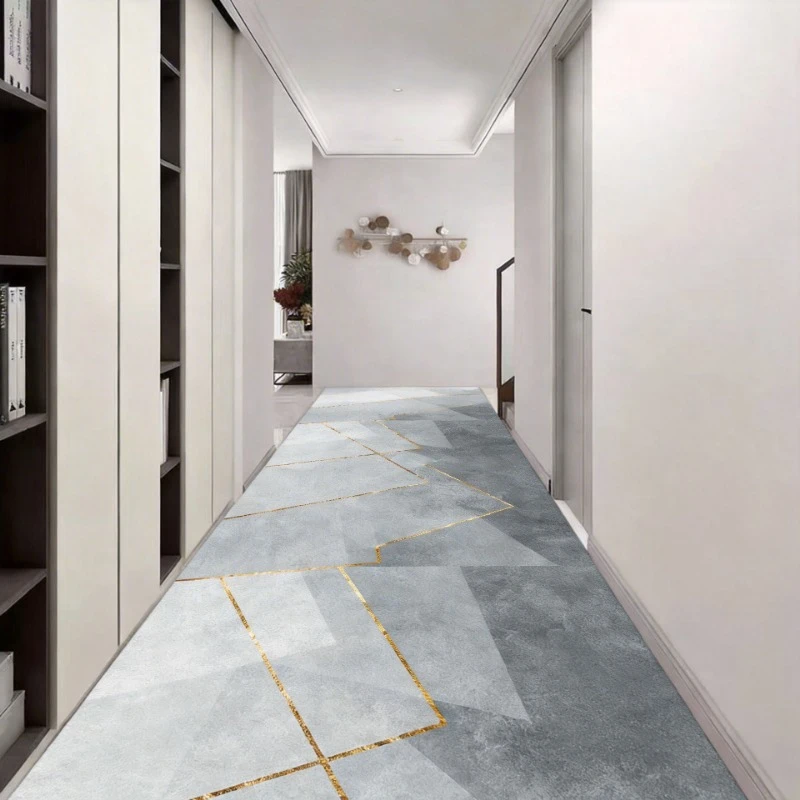 European Luxury Long Runner Carpets Hotel Hallway Entryway Non-slip Rug Home Stair Corridor Rugs Outdoor Actives Custom Mats view 4