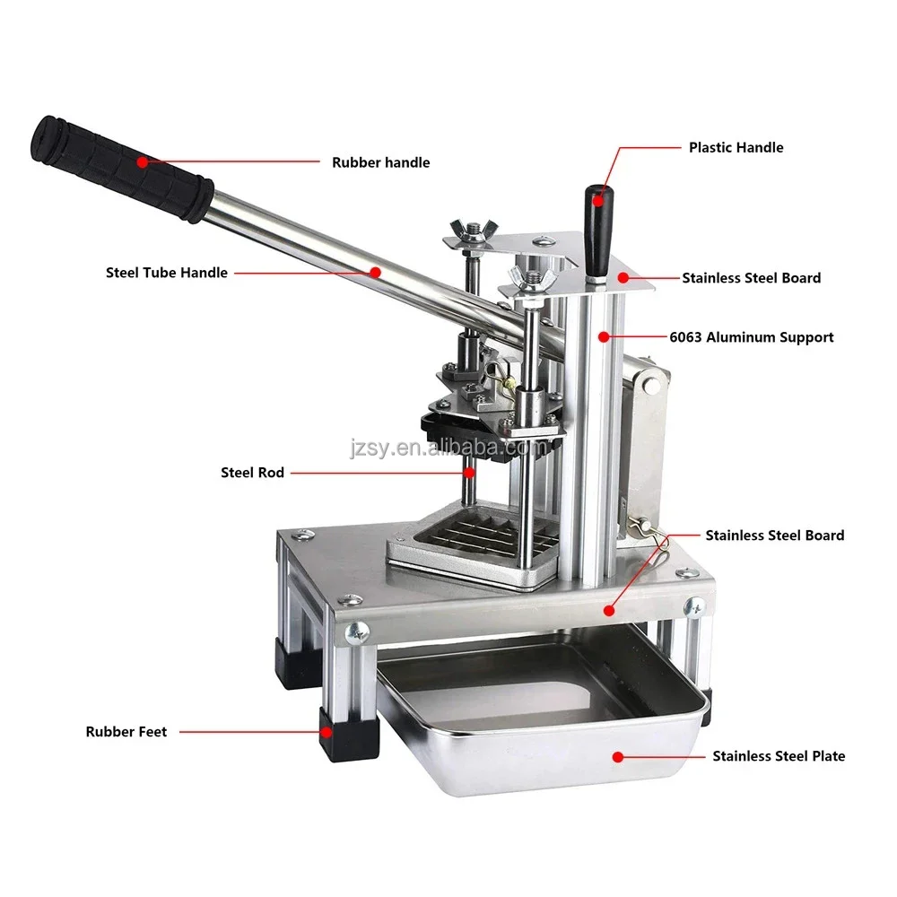 Stainless Steel Potato Slicer Cutter French Fries Cutting Machine Hand Pressed Potatoes Chips Strip Chopper Maker Kitchen Gadget