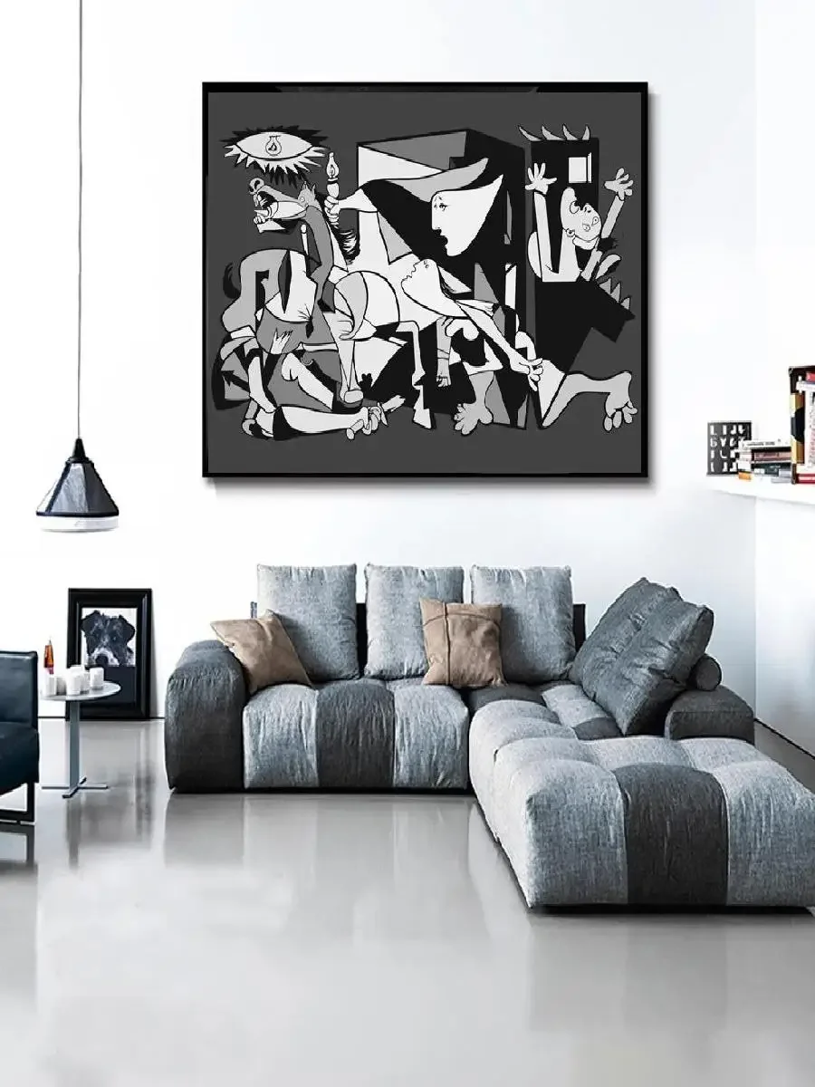 1pc frameless Pablo Picasso Black and White Abstract Sketch Art Poster  Famous Art Prints for Wall Decor Modern Home Decor by Pa