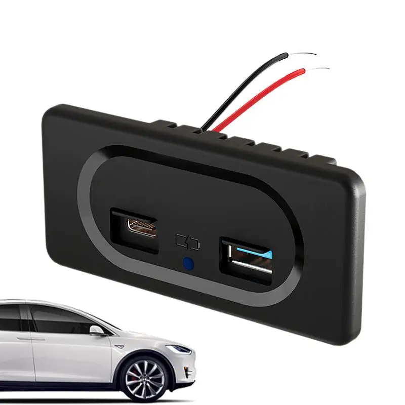 12/24V Car Fast Charger Phone Charger Car Charger Dual Port Socket Outlet Adapter Fast Charging Power Outlet USB Charging Port