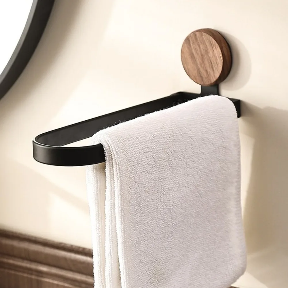 

Stainless Steel Bathroom Towel Rack Space Saving No Drilling Foldable Towel Hanging Pole Wall Mounted Rustproof