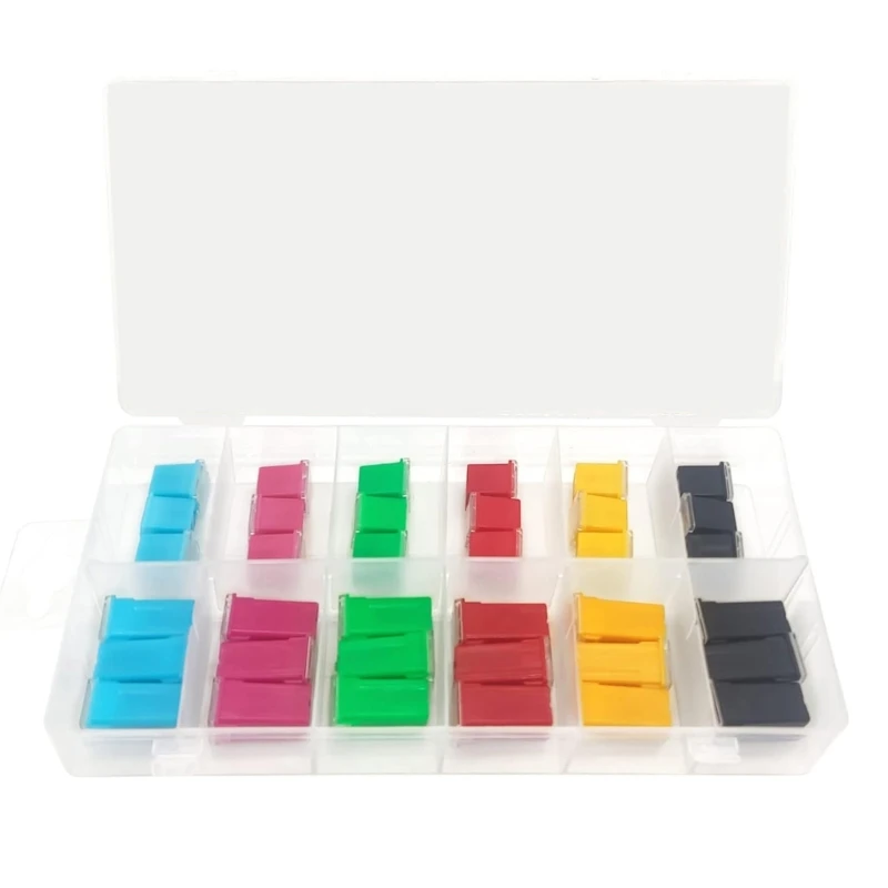 Kits surtidos fusibles para coche, 36 Uds., perfiles bajos y altos/estándar, fusibles en forma caja