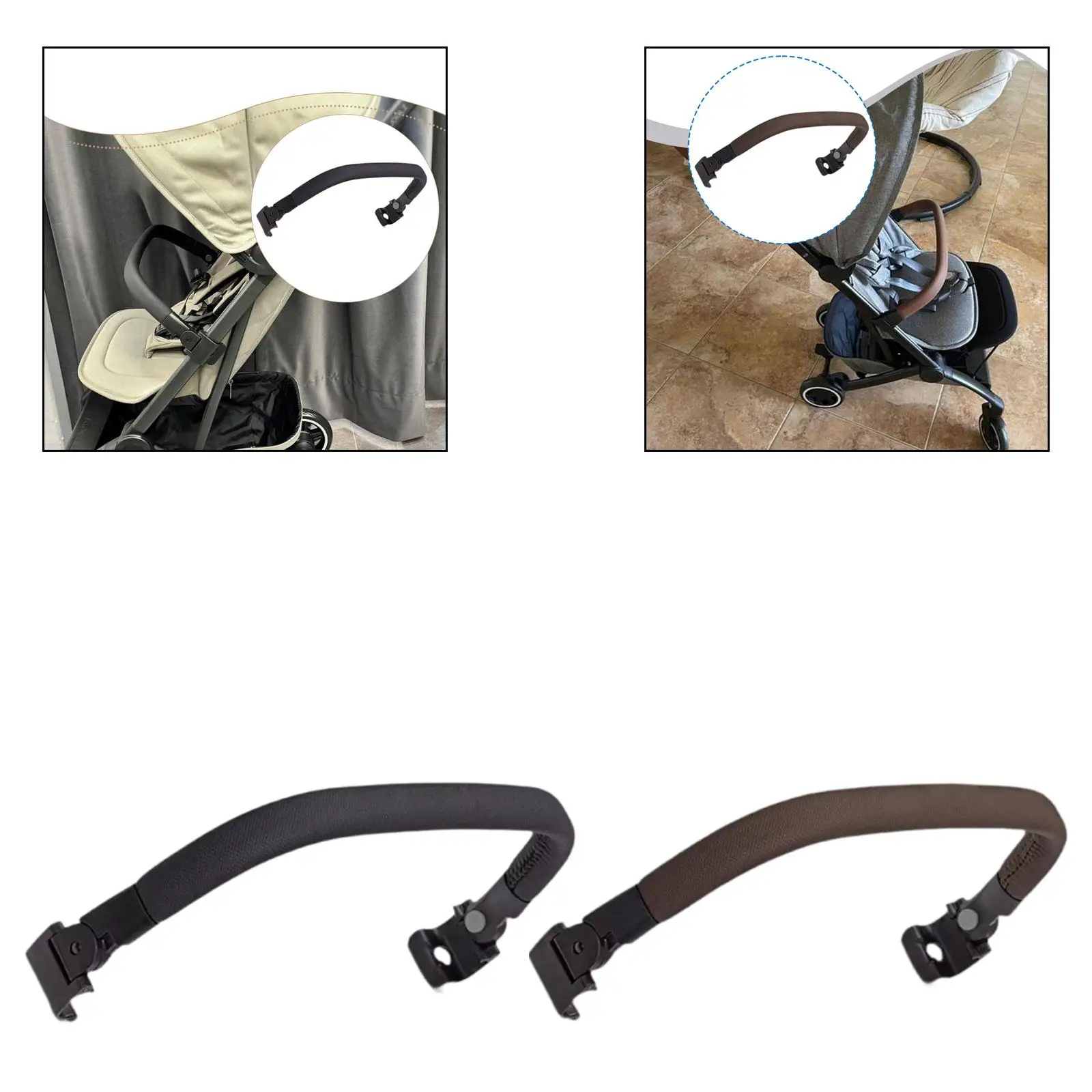Strollers Guardrail Armrest Strollers Handrail Replace Practical Easy Attachment Comfortable Grip Strollers Accessories