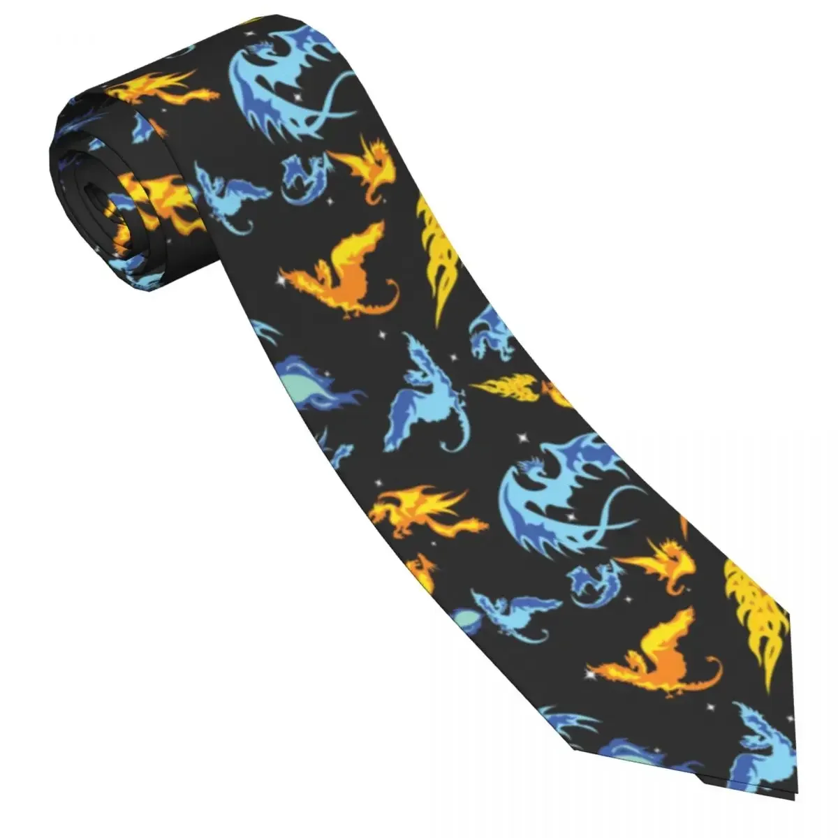 Tie For Men Formal Skinny Neckties Classic Men's Dragon War Pattern Wedding Tie Gentleman Narrow