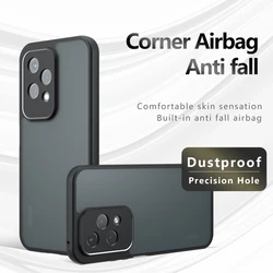 coque For Honor 200 Lite Case Shockproof Frosted Skin Feel Matte PC+TPU Anti-fingerprint Transparent Cover for Honor200 Lite