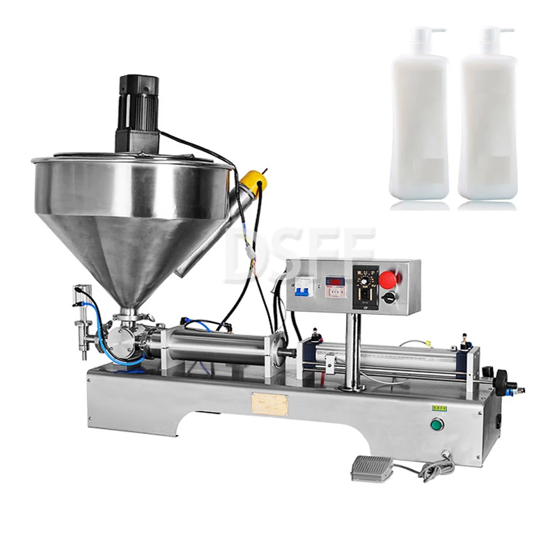 Commercial Heating Stirring Filling Machine With Mixing Funnel Chocolate Hand Soap Filling Machine