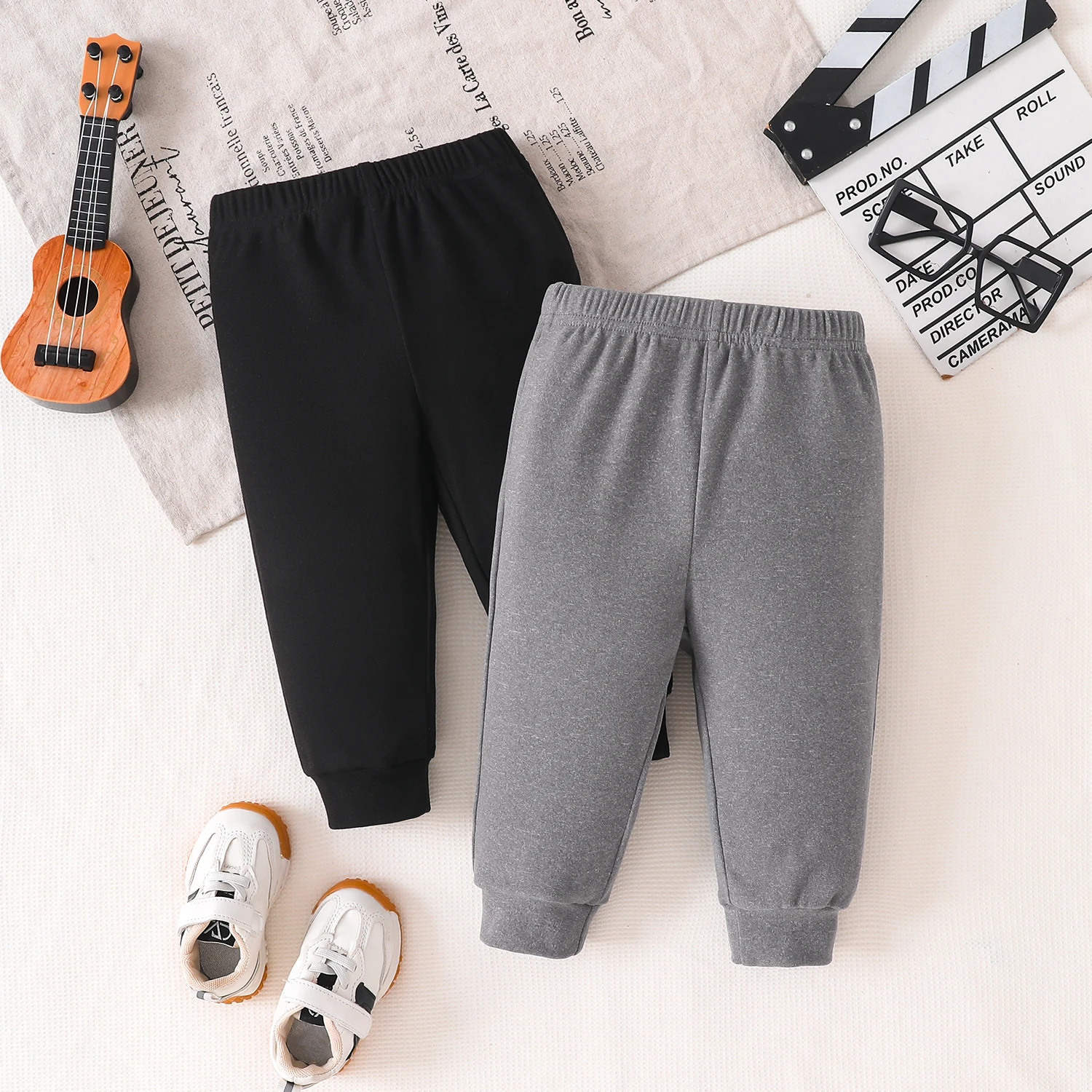 2-pecas-calcas-jogger-para-bebes-meninos-em-algodao-macio-e-elastico-cores-solidas-cintura-elastica-calcas-casuais-pretas-e-cinzas