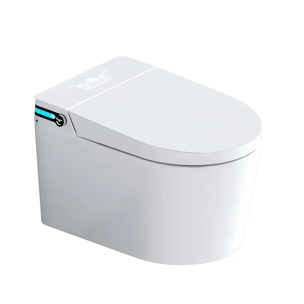 BQ Elegant Intelligent Toilet Silent Flush Tornado Technology Wall Mounted Smart Toilet For Designer Villa Projects