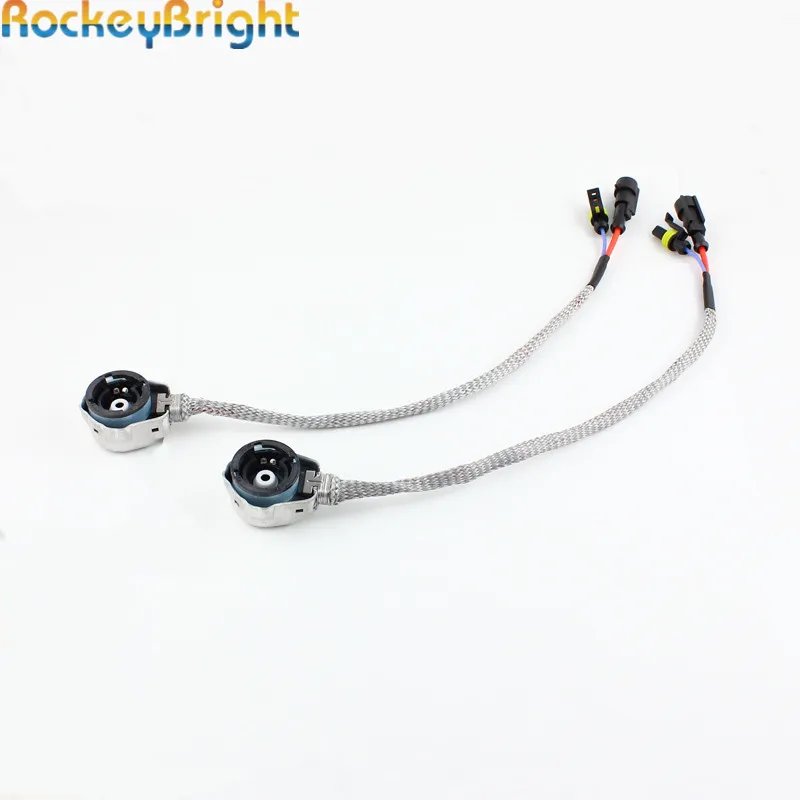 Rockeybright 10x HID xenon ligt bulb cable connector D2S D2R D2C hid ballast AMP wire harness relay cable adapters holder socket