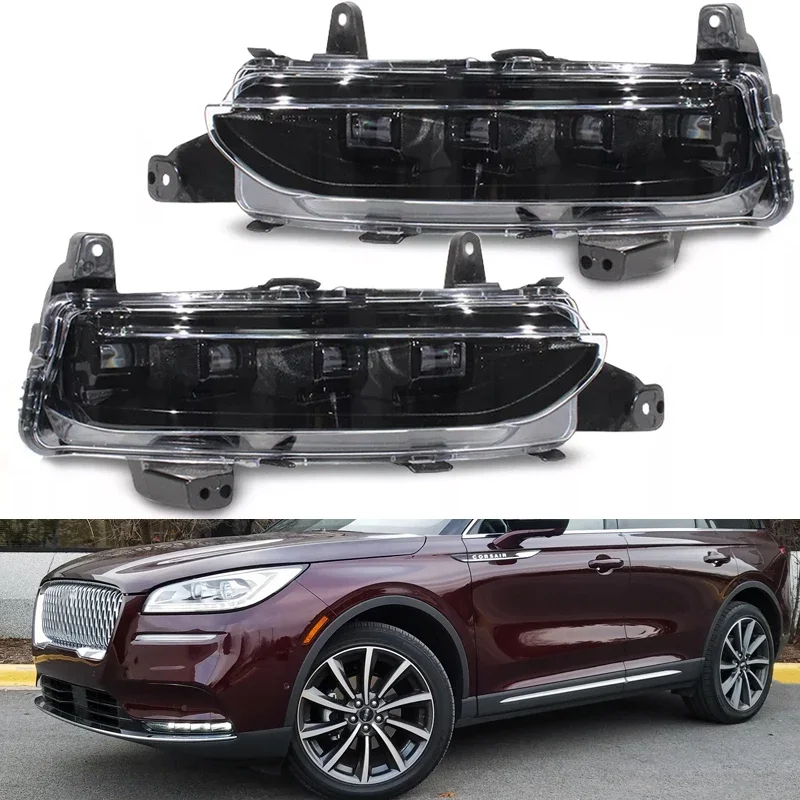 

Pop Car Front Fog Lights DRL For Lincoln Corsair 2020 2021 2022 2023 2024 Fog Lamp Turn Signal Light Headlights Car Accessories