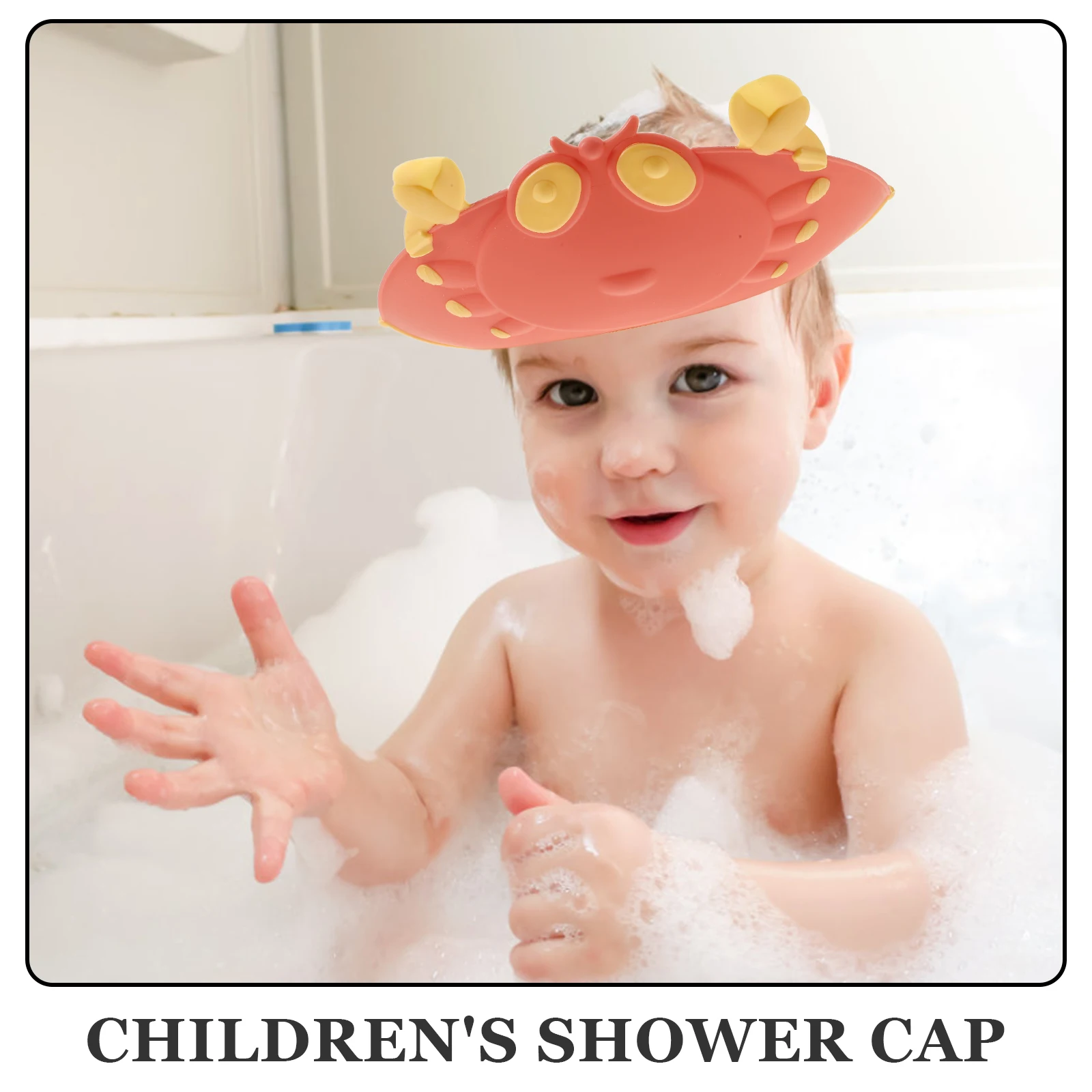 

Baby Toddler Shower Cap Bathing Visor Eye Ear Protection Adjustable Kids Hair Washing Shield Soft Durable Above 38cm