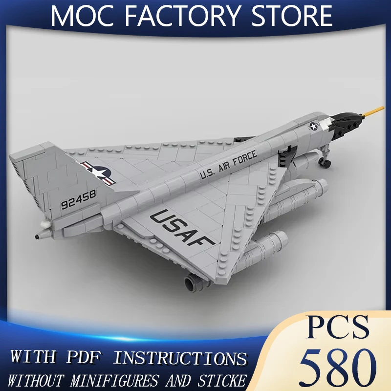 

Модель Moc, строительные кирпичи 1:72, военный истребитель B-58, технология, модульные блоки, подарки, рождественские игрушки, наборы «сделай сам», сборка