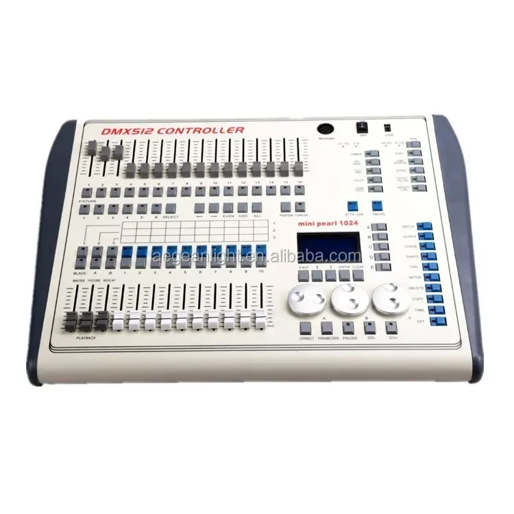 Console d'éclairage de scène à gradation avec flight case, contrôleur Pearl 74.208.236.x, Mini Pearl 1024, DJ