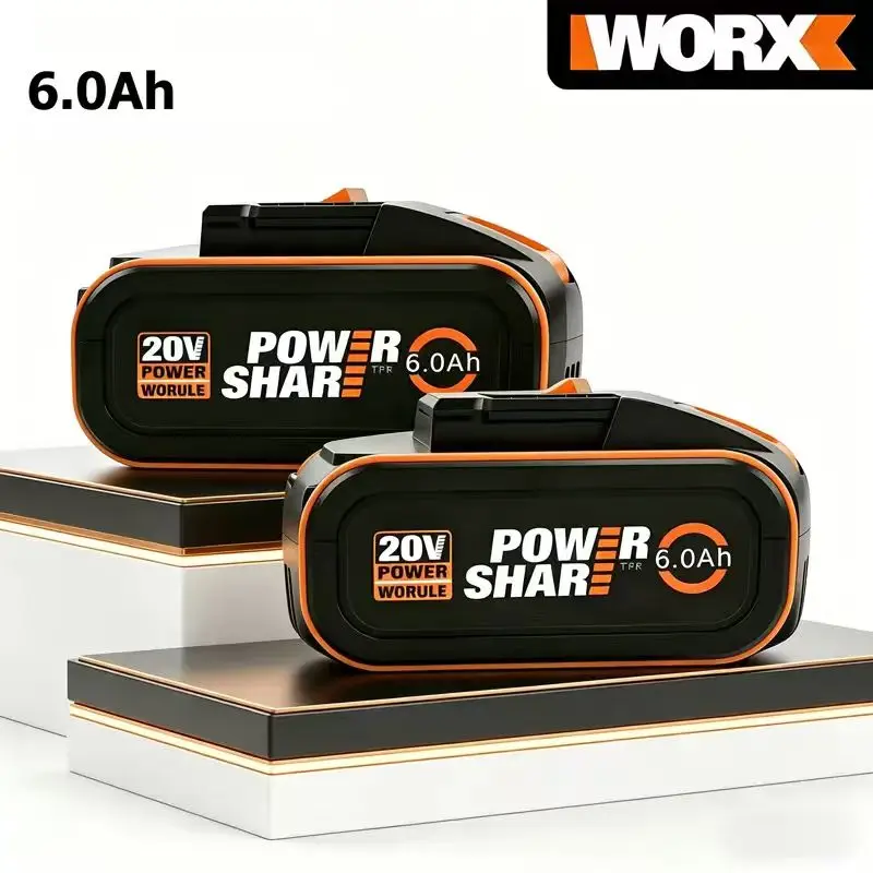 WORX 20V Lithium-ion Battery, LED Charging Status Indicator, Suitable for All WORX 20V Series Electric Tools To Replace Battery