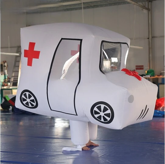 Personalized Movable Inflatable Ambulance Costume  Inflatable Walking Costume Inflatable Car For Party Events Procession