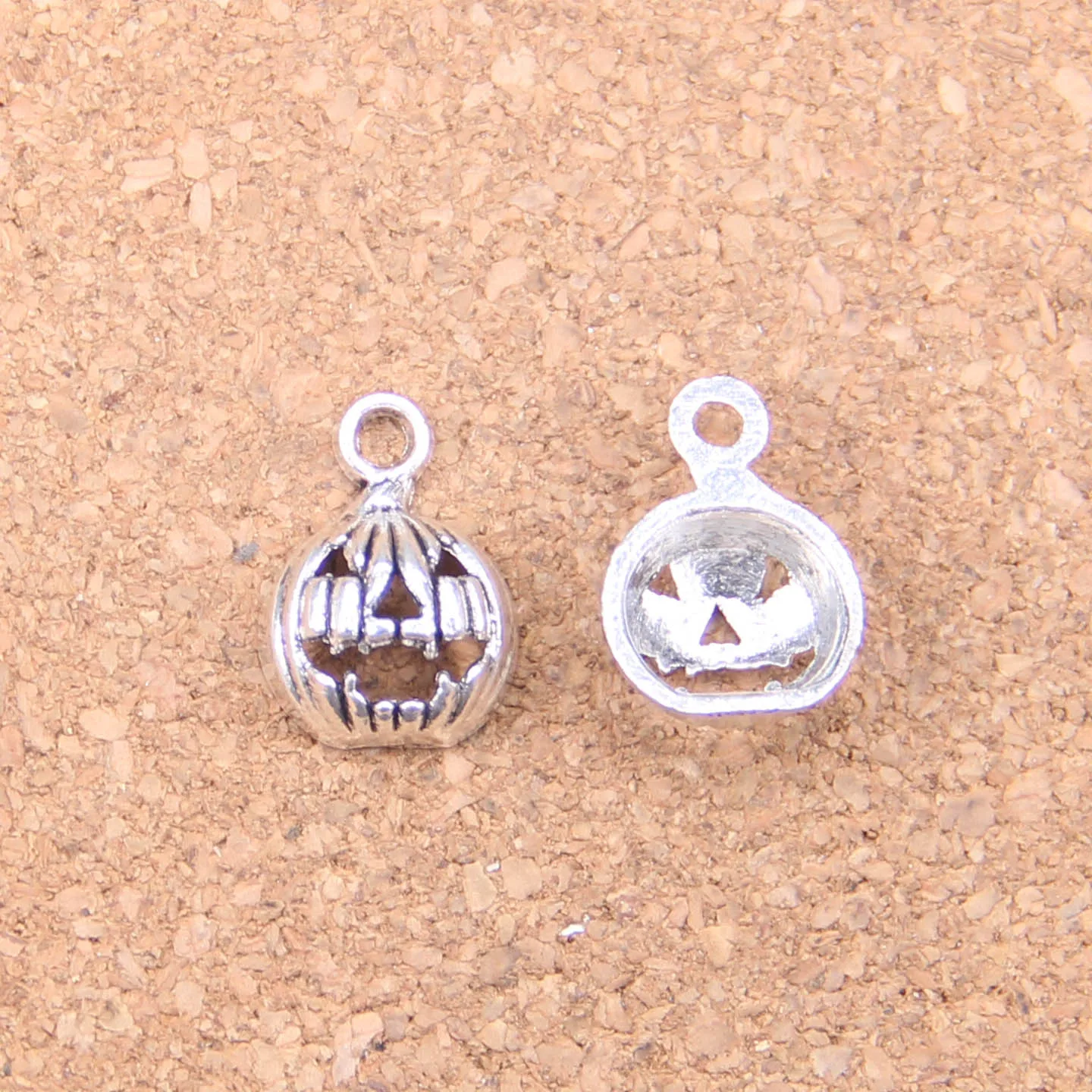 145pcs Charms Carved Punpkin Jack O Lantern Halloween 16x12mm Antique Pendants,Vintage Tibetan Silver Jewelry,DIY For Necklace