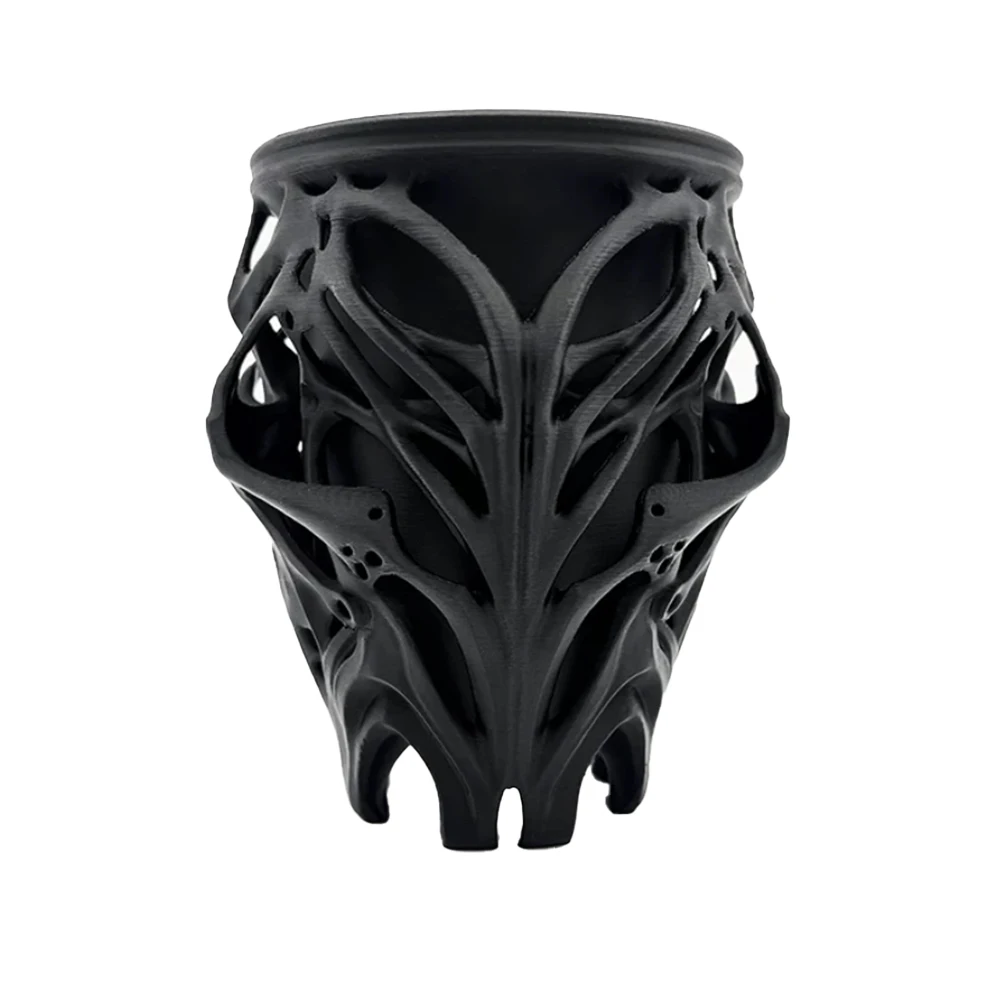 RYK 3D Printed Resin Planter Pot Parametric Design Flower Pot Black Creative Aesthetic Vase