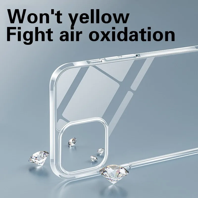 Luxury Ultra Thin Transparent Case for iPhone 17 16 15 11 12 13 14 Pro Max X XR 7 8 Plus Soft TPU Silicone Back Cover Clear Case - náhled 5