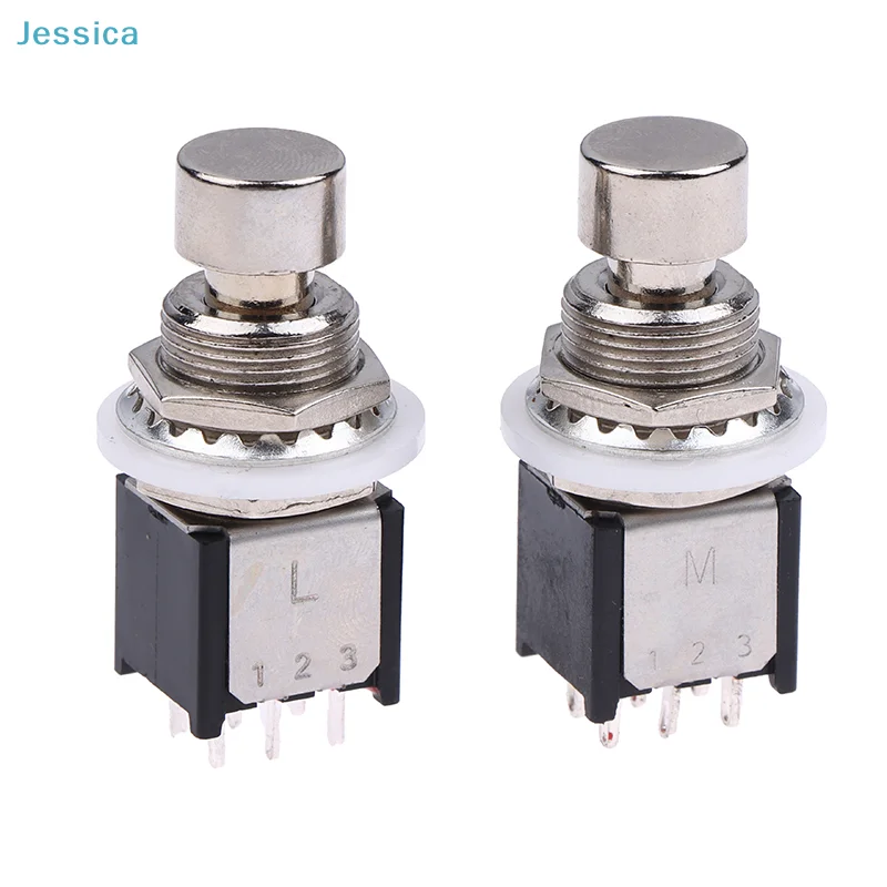 〔Jessica〕Guitar Pedal Push Button Switch - 6-Pin DPDT Latching Footswitch for Electric Guitar Effects Pedals