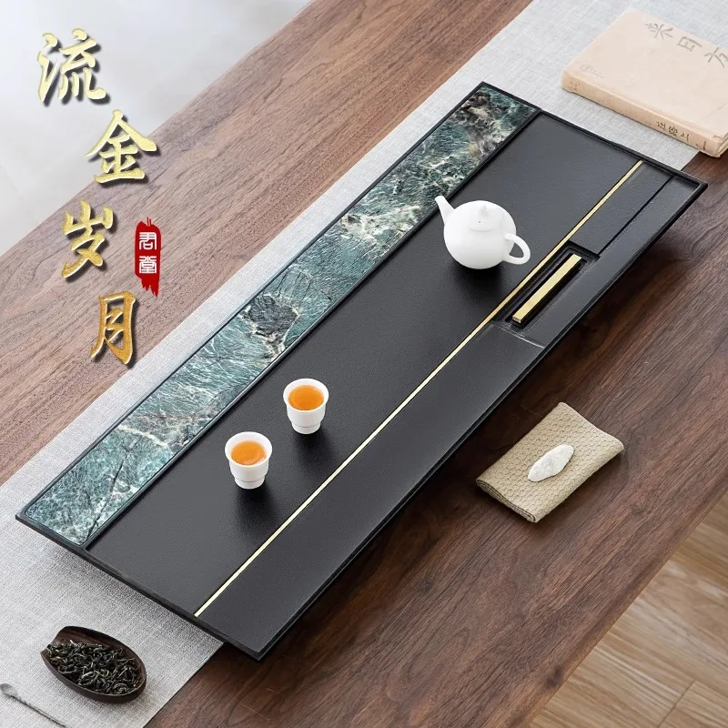 

Wujinshi tea tray natural stone set household small table creative high-end drain tray sea tea table tea tray