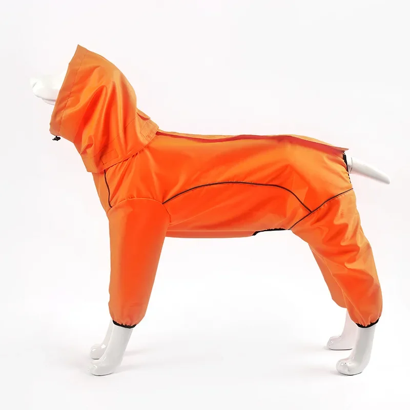 Pet Raincoat Four legged Waterproof All Inclusive Pet Dog Clothing Outdoor 300D Waterproof PU Fabric Raincoat