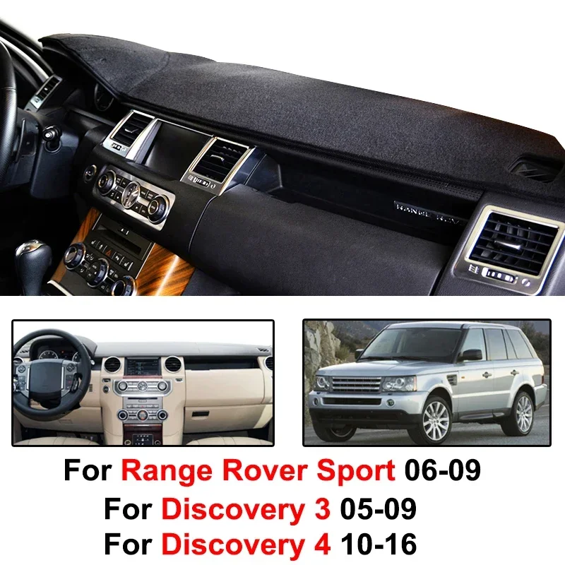 For Land Rover Discovery 3 4 Range Rover Sport 2010-2016 Dashboard Mat Cover Pad Sun Shade Instrument Carpet Car Accessories LHD