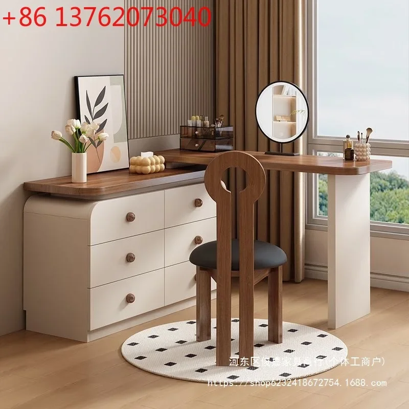 

Складной туалетный столик 2026 года для спальни: современный, простой, в ретро-стиле, со встроенным комодом