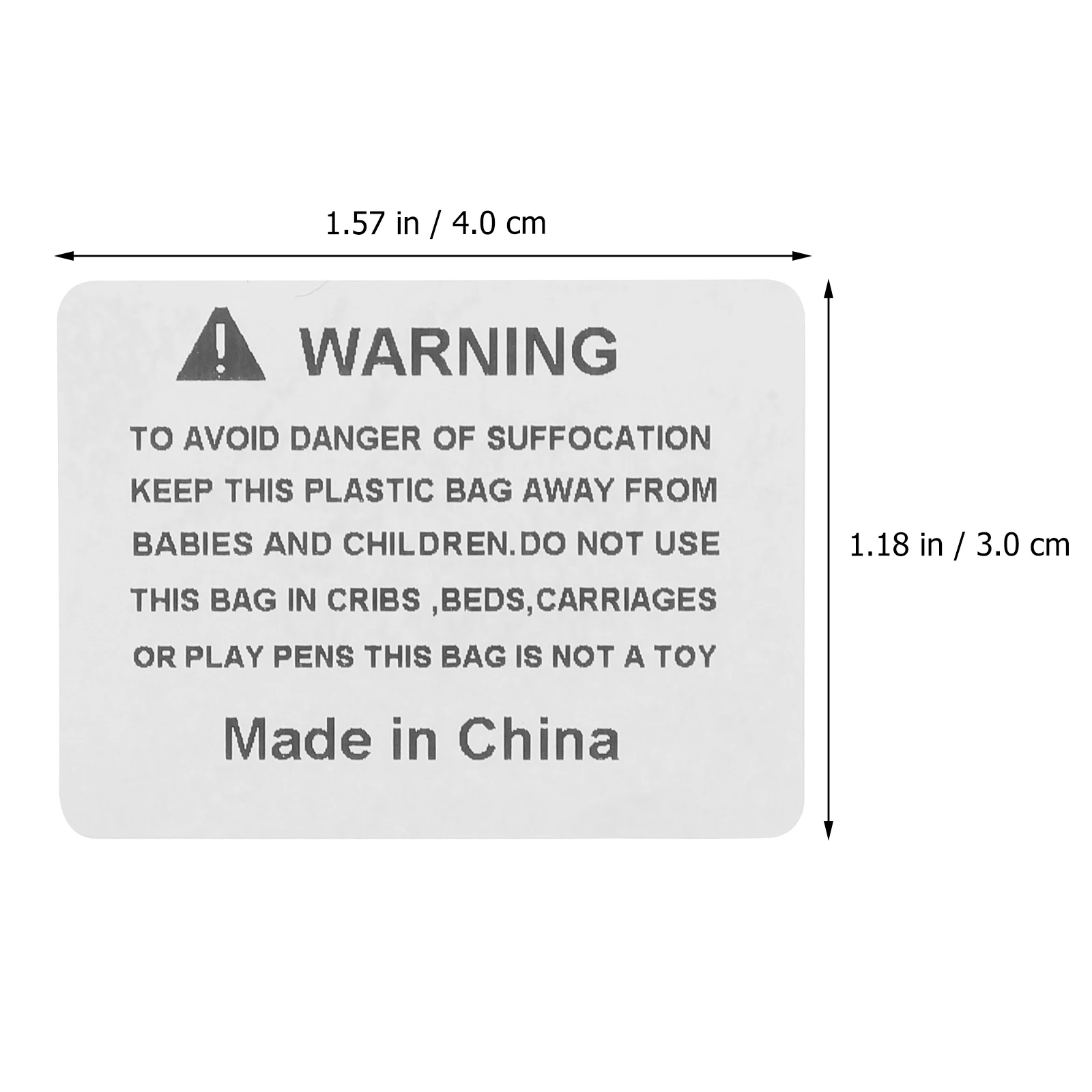 

800 Pcs Warning Label Labels Stickers for Package Bags Packaging Self-adhesive Packing