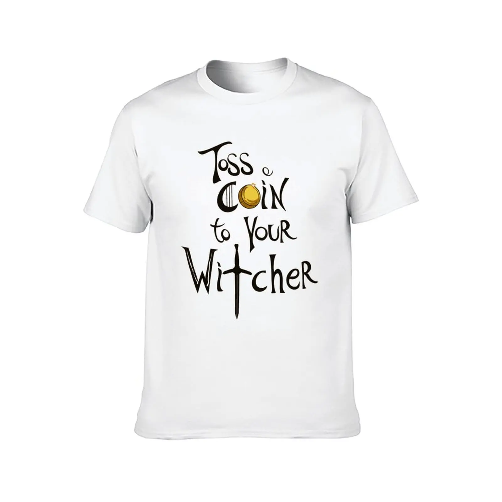تي شيرت Toss a Coin to your Witcher تي شيرت للرجال تي شيرت قطني أنيمي للرجال تي شيرت