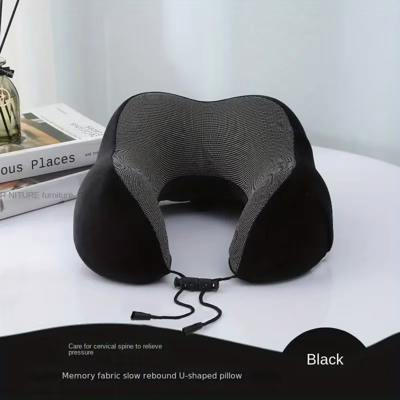 Massage U Shaped Memory Foam Neck Pillow Ergonomic Cervical Support Soft Travel Pillow for Airplane Car Road Trip Rest gallery 2