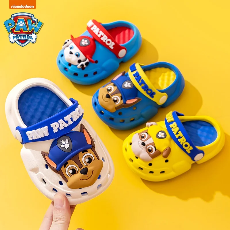 Zoccoli originali Paw Patrol Chase Materiale EVA premium Decorazione naturale Personaggio 3D Cinturino regolabile Scarpe pantofola antiscivolo per bambini