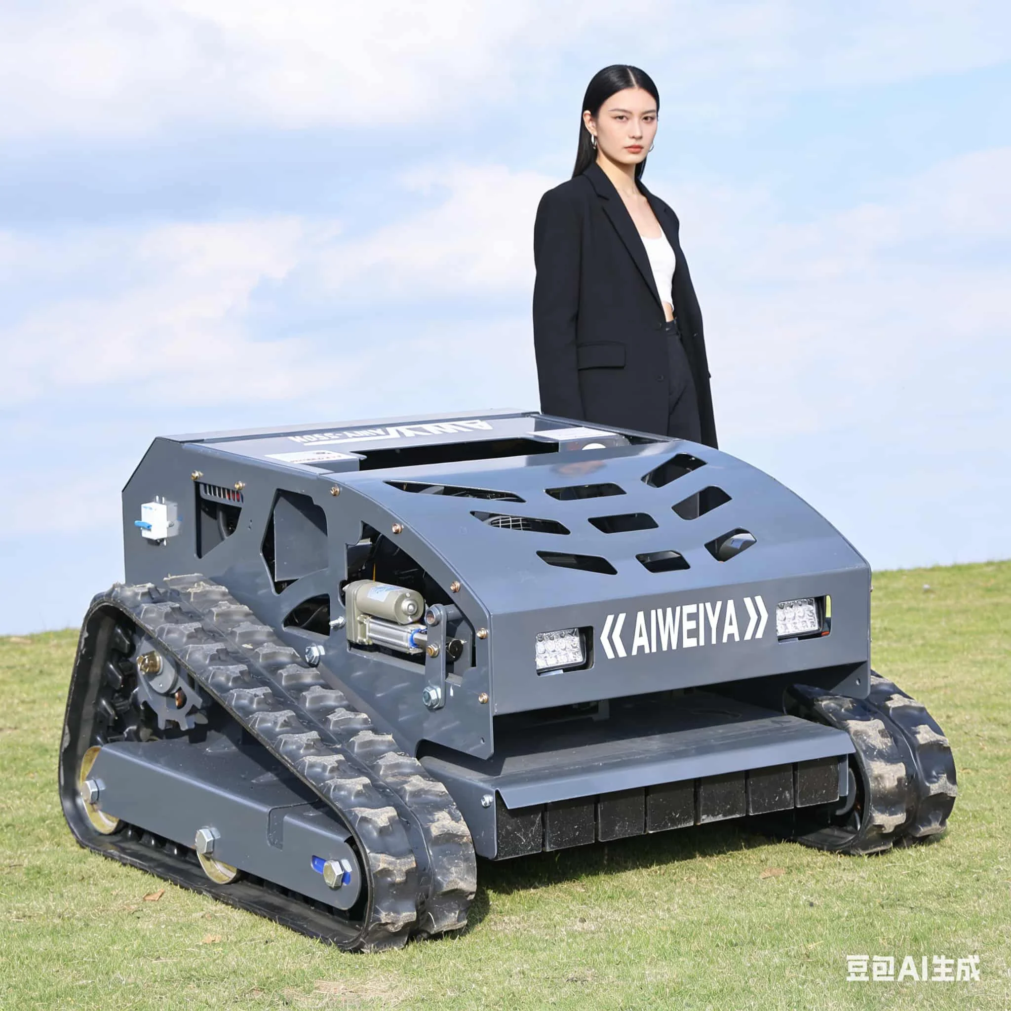 

Customized Wireless Remote Control Lawn Mower: Self-Propelled 4-Stroke Engine & Adjustable Deck
