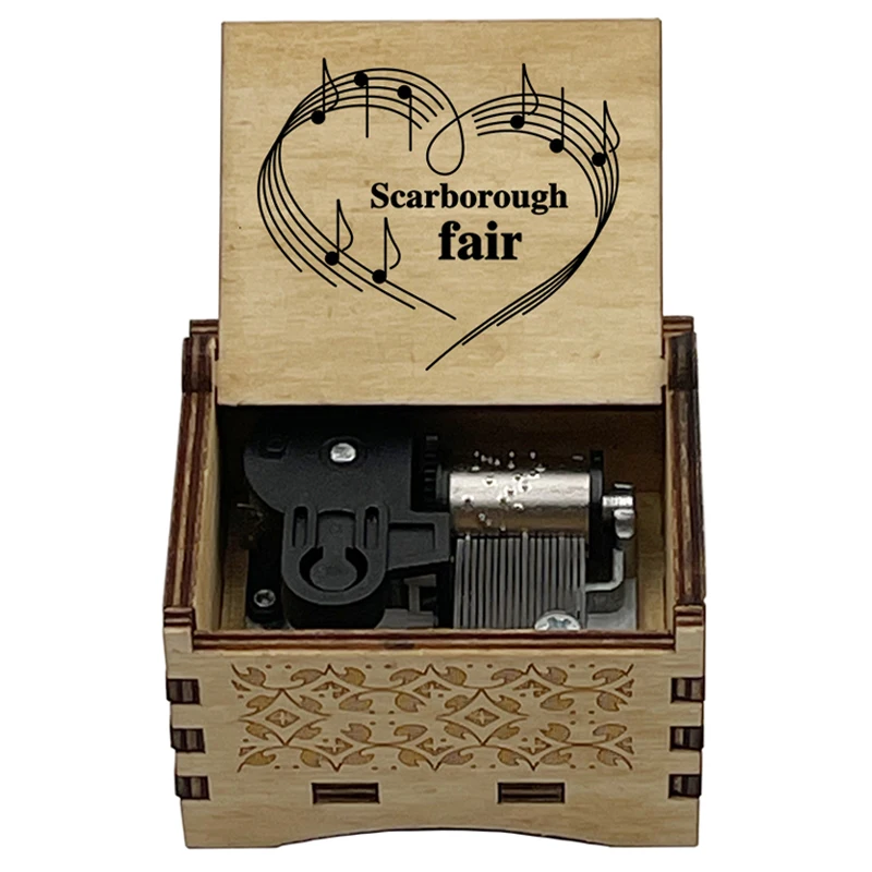  Classic Folk Songs《Scarborough Fair》Climax 14-seconds Adapted 18-Tone Music Box Home Decoration Ornaments Holiday Party Gifts