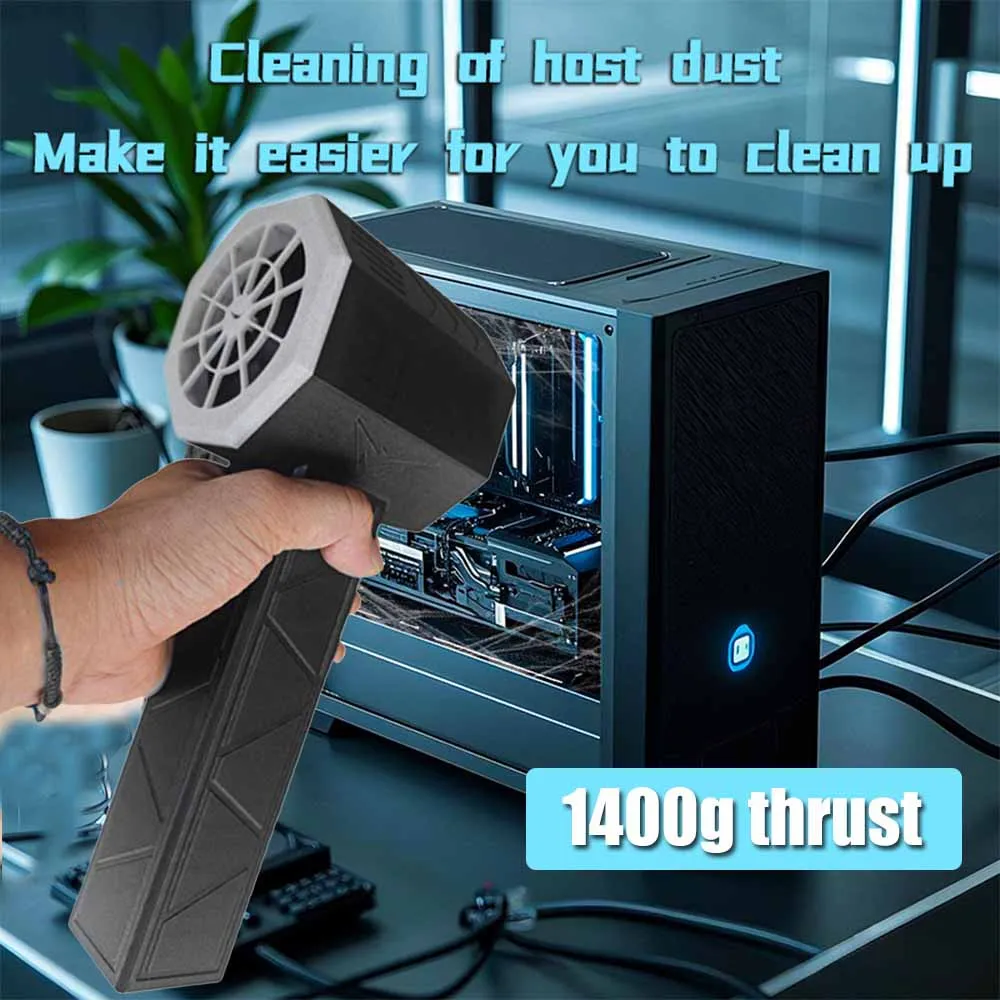 

X64 Violent Blower Ручной турбореактивный вентилятор 64 мм Бесщеточный Мощный 1400G Тяга 1000 Вт Высокомощный канальный вентилятор Турбовентилятор Автомобильный воздуходувка