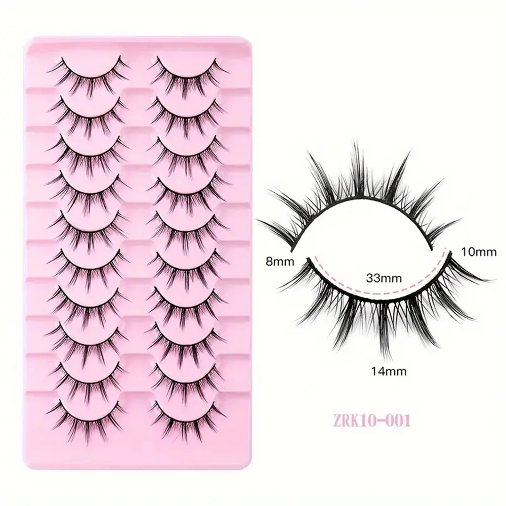 False Eyelashes Natural Manga Lashes Wispy Spiky Wet Look False Anime Eyelashes Look Like Individual Clusters Japanese Cosp